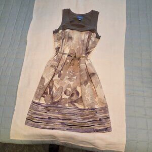 Simply Vera Wang Sleeveless Dress Sz S Pockets Siver Thread Woven In Design